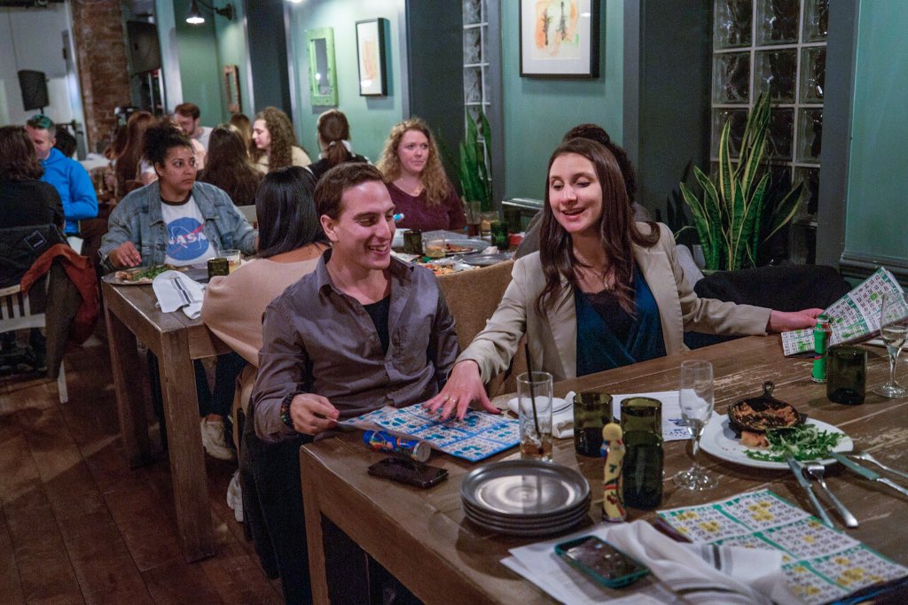 oh yes it’s Bingo Night, and the feelin’s right, oh yes it’s Bingo Night, oh what a night! 💥 join us for free BINGO with @dcfray every Tuesday from 6:30-7:30pm!