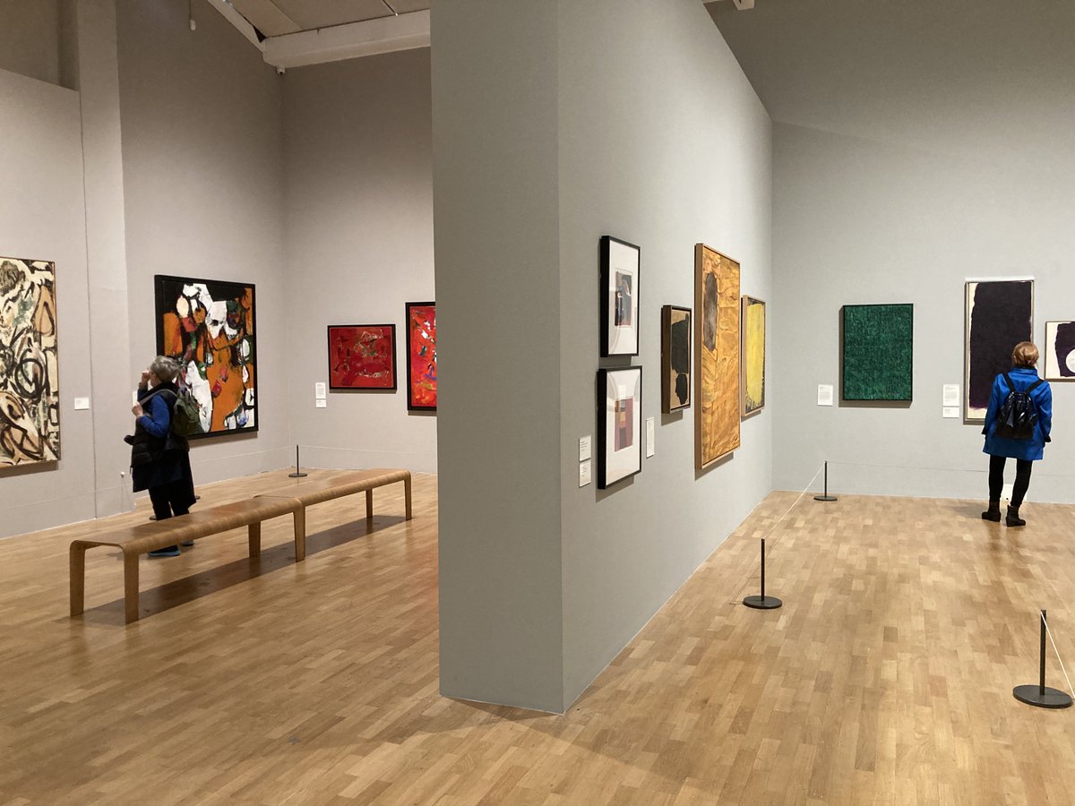 KateLAspinall's tweet photo. Greatly enjoyed Action, Gesture, Paint: Women Artists and Global Abstraction 1940-70 @_TheWhitechapel 

Highlights: #Frankenthaler &amp; #SandraBlow for their sheer power + excitement seeing #LilianHolt, wife of #DavidBomberg &amp; deserving of much more appreciation in her own right! https://t.co/yDqks97HJB