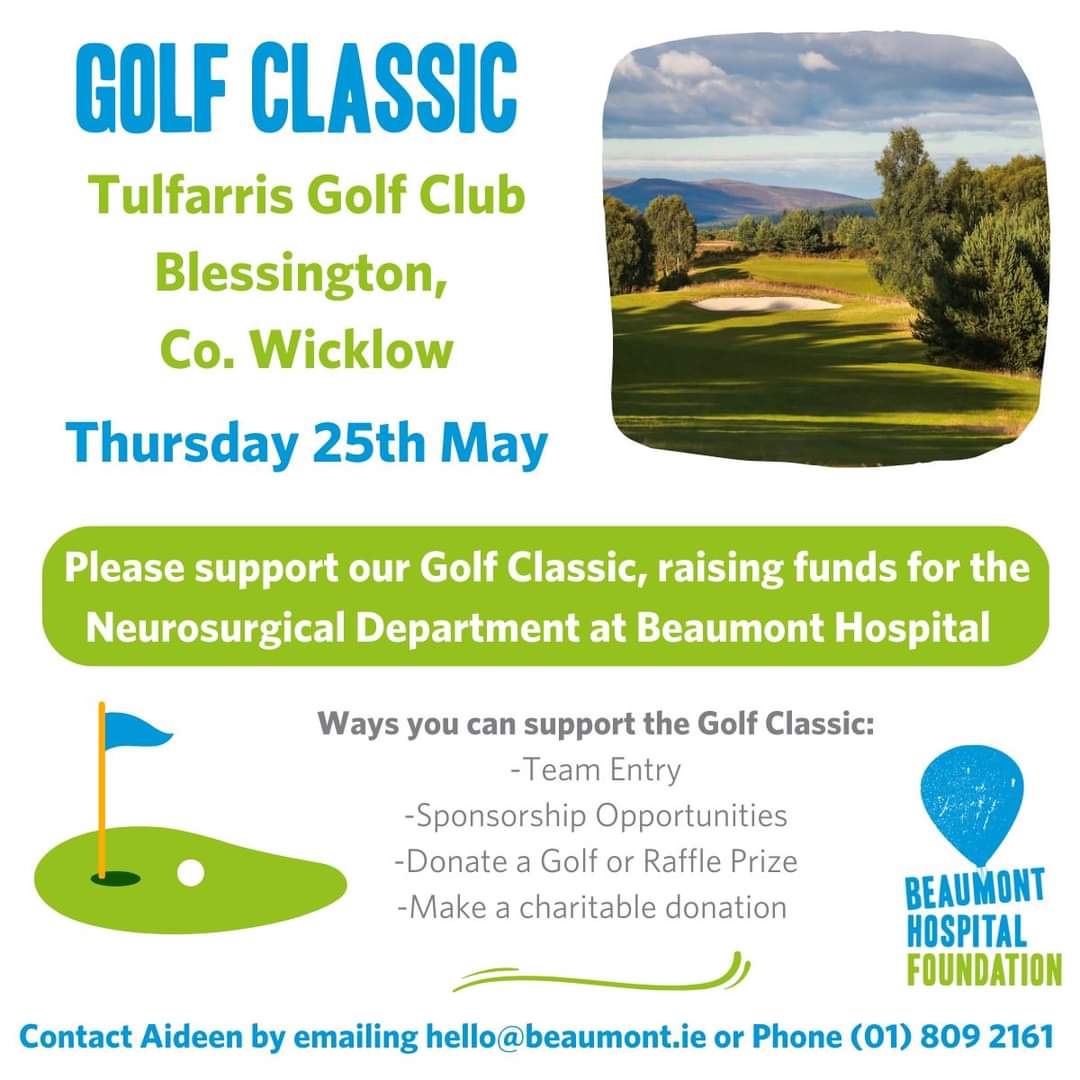 FriendsBeaumont's tweet photo. Support our Golf Classic:

-Enter a team of 4
-Sponsor a hole.
-Donate a prize
-Make a charitable donation

To request a form or find out more info, please get in touch with Aideen by emailing hello@beaumont.ie or phone (01) 809 2161

#golfclassic  #fundraising  #beaumont https://t.co/dohHOQoXgJ