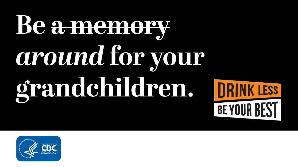 CDCgov's tweet image. Drinking less #alcohol can add years to your life. Learn the steps you can take to a healthier future and a healthier community. bit.ly/3Yrvqk7 

#DrinkLess #AlcoholAwareness