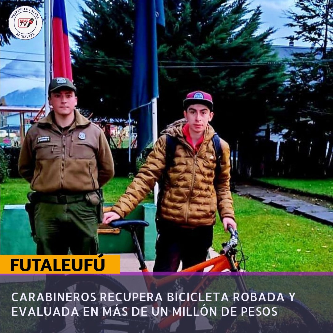 ChaitenCl's tweet photo. @Carabdechile de #Futaleufú logró recuperar una bicicleta robada..

Más detalles 👇🏾 

https://t.co/QPCYmbgO8V https://t.co/iqczNOTuVG