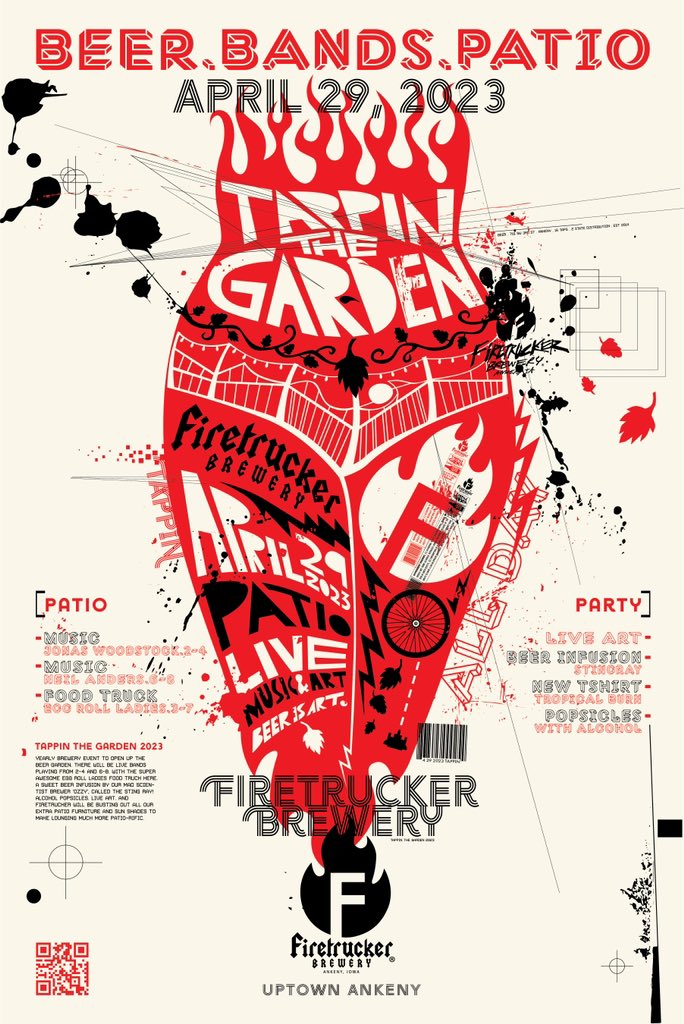 FiretruckerBrew's tweet image. April 29. 12noon. Tappin the Garden. Yearly brewery event to open up the beer garden. Live bands playing from 2-4 and 6-8. Egg Roll Ladies food truck 3-7. Stingray Beer Infusion. Alcohol popsicles. Live art. Patio-rific chillin furniture and sun shades. Dude.