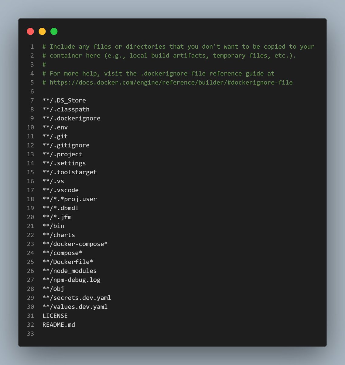 RafaelGoodman's tweet photo. @mydevlprplanet @kitarp29 @Docker This is an example `Dockerfile`, `.dockerignore` and compose file that `docker init` creates for a golang app.

Aside from the `HEALTHCHECK` mentioned in your blog, is there anything else you'd expect from a tool like this? https://t.co/I2oL4IdVvu