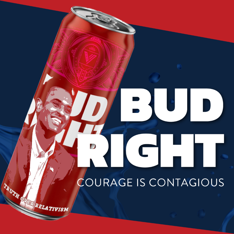 VivekGRamaswamy's tweet photo. Get Bud Right: there are *two* genders. Men are men &amp; women are women. Don’t apologize for the truth.

Ditch your next @budlight 24-pack. Donate the cost and get His &amp; Her exclusive campaign koozies. https://t.co/qdbtbJVQZv https://t.co/fZAlcD4Hoc