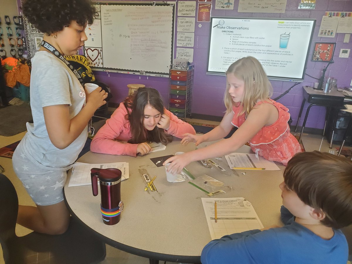 MrsHickcox5's tweet image. We continued our exploration of matter today. We studied the solubility of different forms of matter. #CREateleaders #cpsbest #cpsscience