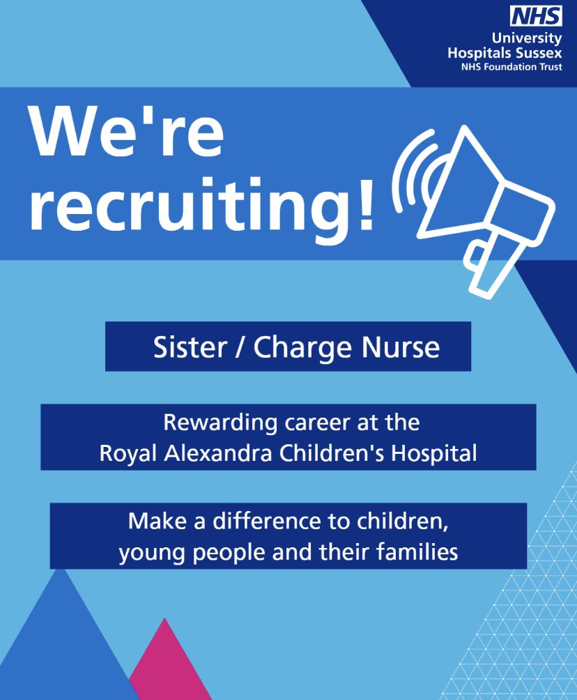 Kelly Owens (@kelly_l_owens) on Twitter photo Great opportunity for band 7’s in CED <a href="/TheAlexBrighton/">Royal Alexandra Children's Hospital 💙</a>, supportive dept, great children’s hospital. beta.jobs.nhs.uk/candidate/joba…
<a href="/UHSussex/">University Hospitals Sussex</a> <a href="/lorraine_tinker/">🌟Lorraine Tinker💙RSCN/RGN/RMN</a> <a href="/thames_south/">South Thames Paediatric Network</a> Great opportunity for band 7’s in CED <a href="/TheAlexBrighton/">Royal Alexandra Children's Hospital 💙</a>, supportive dept, great children’s hospital. beta.jobs.nhs.uk/candidate/joba…
<a href="/UHSussex/">University Hospitals Sussex</a> <a href="/lorraine_tinker/">🌟Lorraine Tinker💙RSCN/RGN/RMN</a> <a href="/thames_south/">South Thames Paediatric Network</a>
