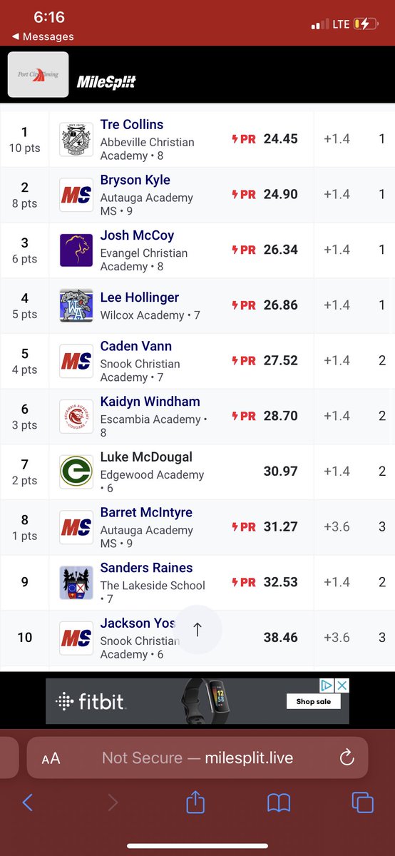 BrysonKyle16's tweet photo. 1st in the 100m and 2nd in the 200m https://t.co/L8UX8onoK3