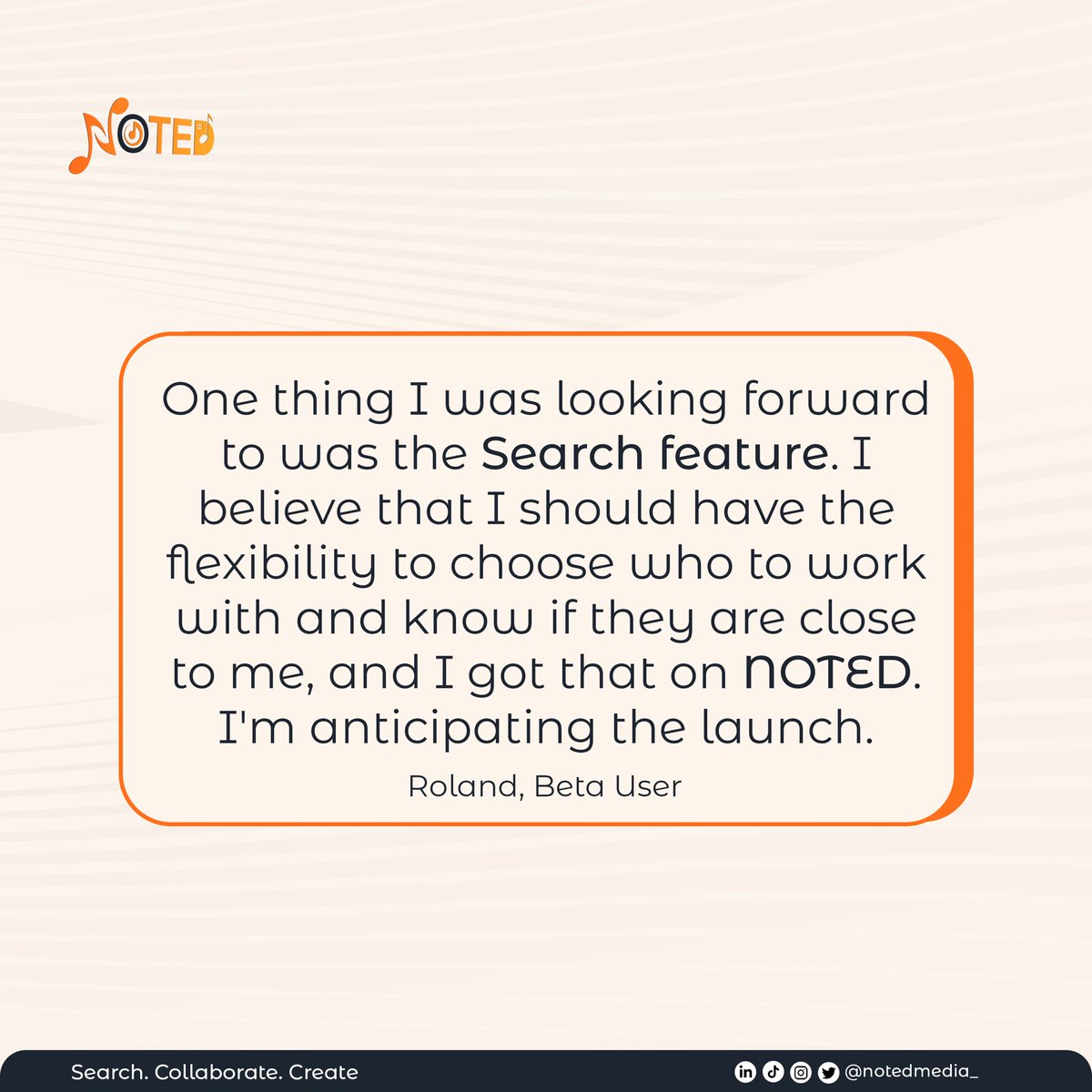 NotedMedia_'s tweet image. Feedback from one of our beta users… 

NOTED APP is coming 🔥

#notedapp #collaboration #creativity #comingsoon #appstore #florida #contentcreation #photography #videography #musician