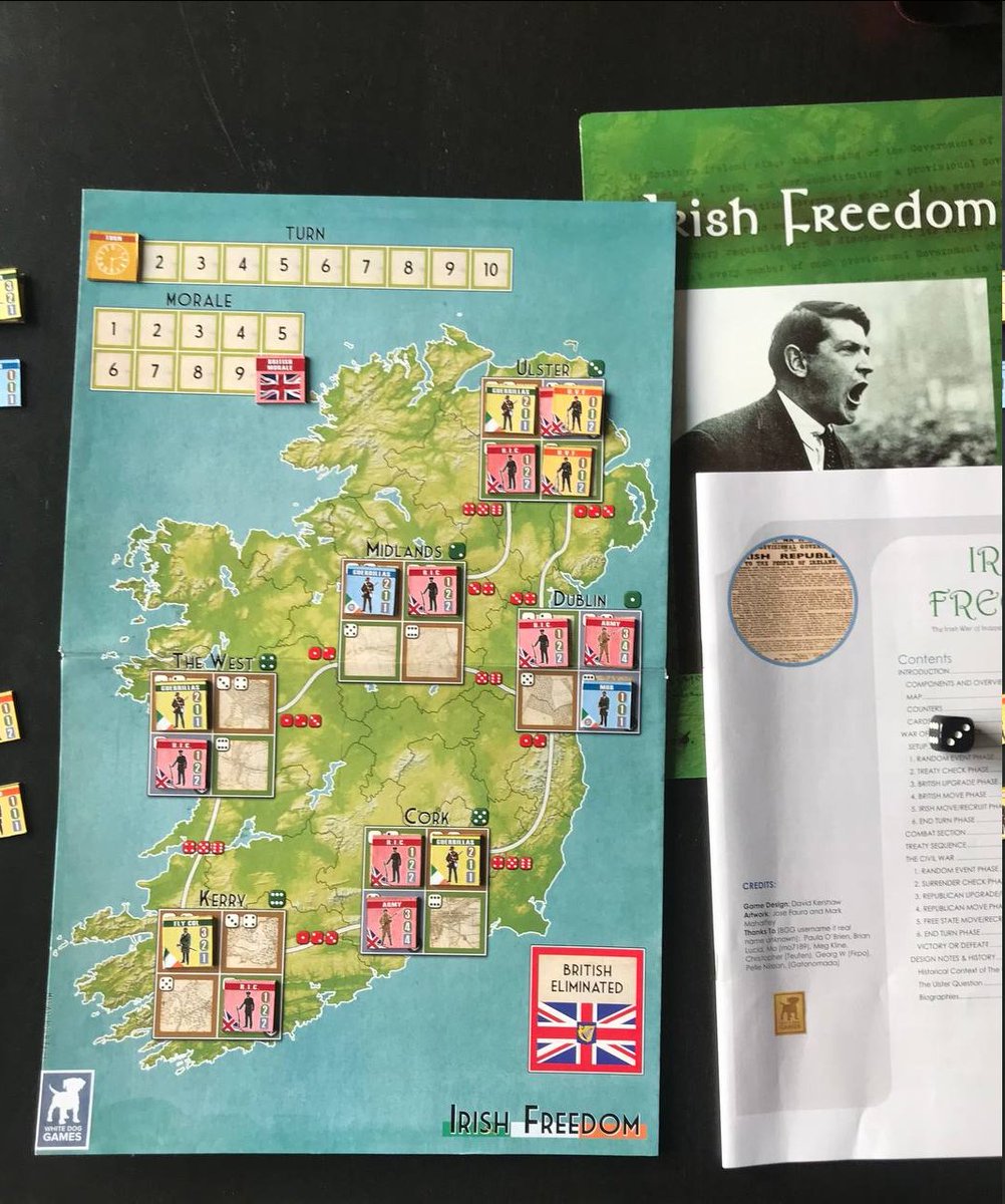 Todo listo para la Guerra de Independencia 🇮🇪🍀// Everything ready for the War of Independence 🇮🇪🍀

#irishfreedom #whitedoggames #michaelcollins #printandplay