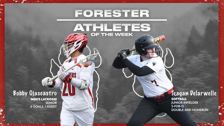 lfc_athletics's tweet photo. Bobby Ojascastro of @lfcmlax and Teagan Delarwelle of @LFCollegeSB were named Forester Athletes of the Week.

🔗: https://t.co/wPEQm05Yjx

#GoForesters https://t.co/4WjY0Yb9z9