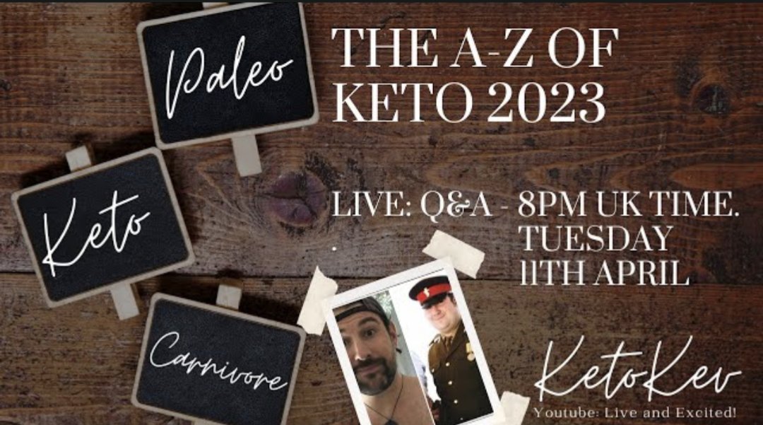 Keto Kev is LIVE on YouTube, answering your questions about keto/paleo and Carnivore. <a href="/KetokevMason/">KETOKEV Mason</a> 
youtube.com/live/3Kv3-psn-…