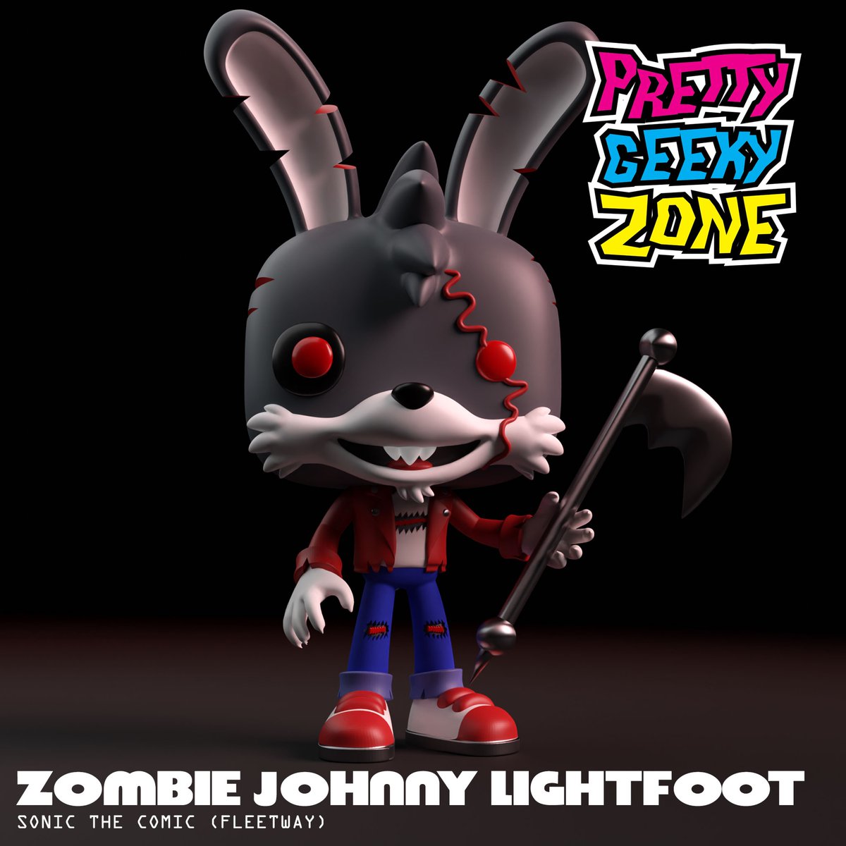 prettyconfusd's tweet photo. I couldn't make Johnny without making Zombie Johnny too!! From the first Sonic the Comic story I wrote and drew waaaaay back in issue #226! 🧟🐰 #EtsySeller #3Dprinting #blender3d #sonicthehedgehog #sonicthecomic #fleetwaysonic #johnnylightfoot #zombies #yearoftherabbit https://t.co/CkdkwmDQK0