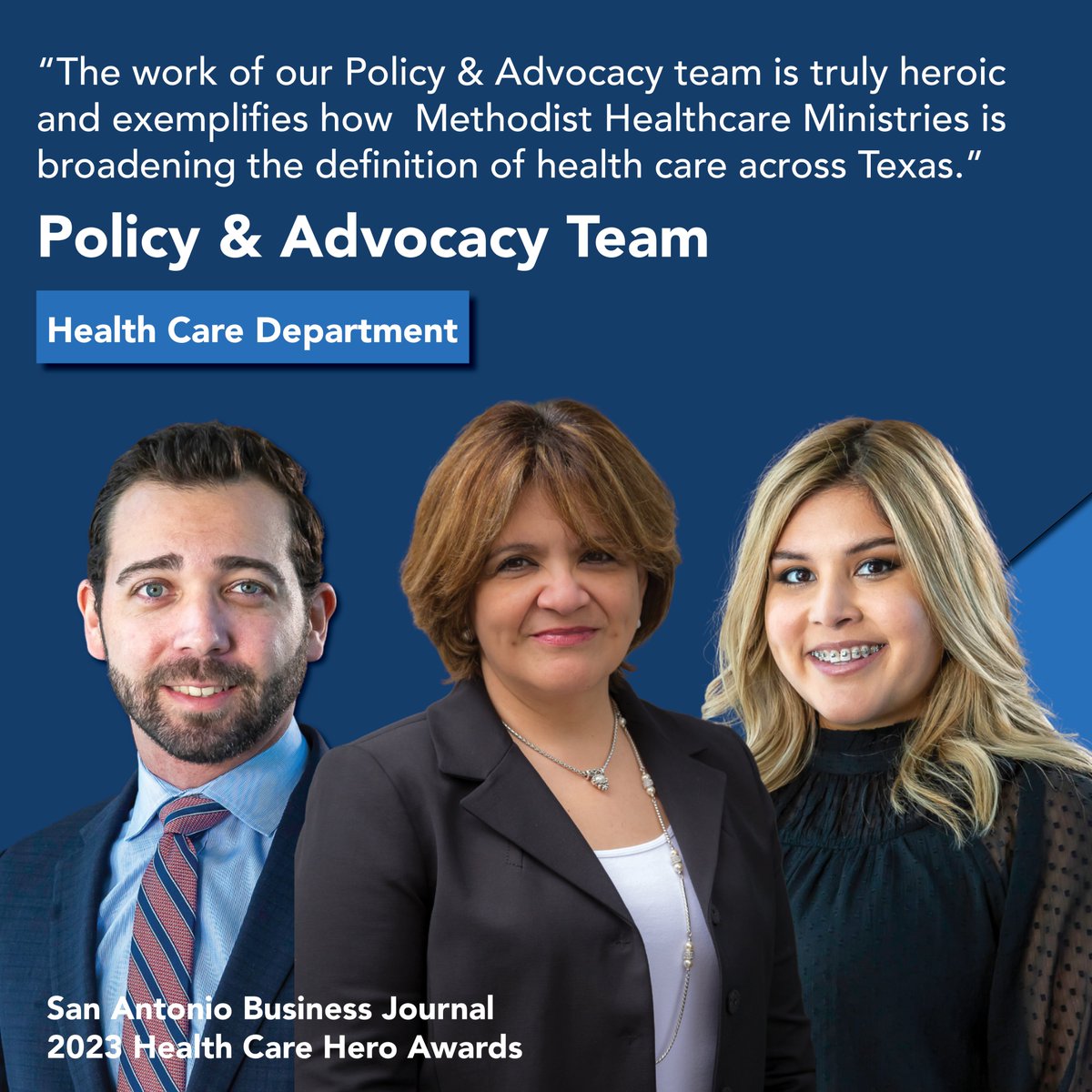 mhmstx's tweet photo. Our policy &amp; advocacy team, led by Chris Yanas, is recognized in the Health Care Department category for championing the least served at our state capitol. #HealthCareHeroes2023 https://t.co/EkEv8qQvJN