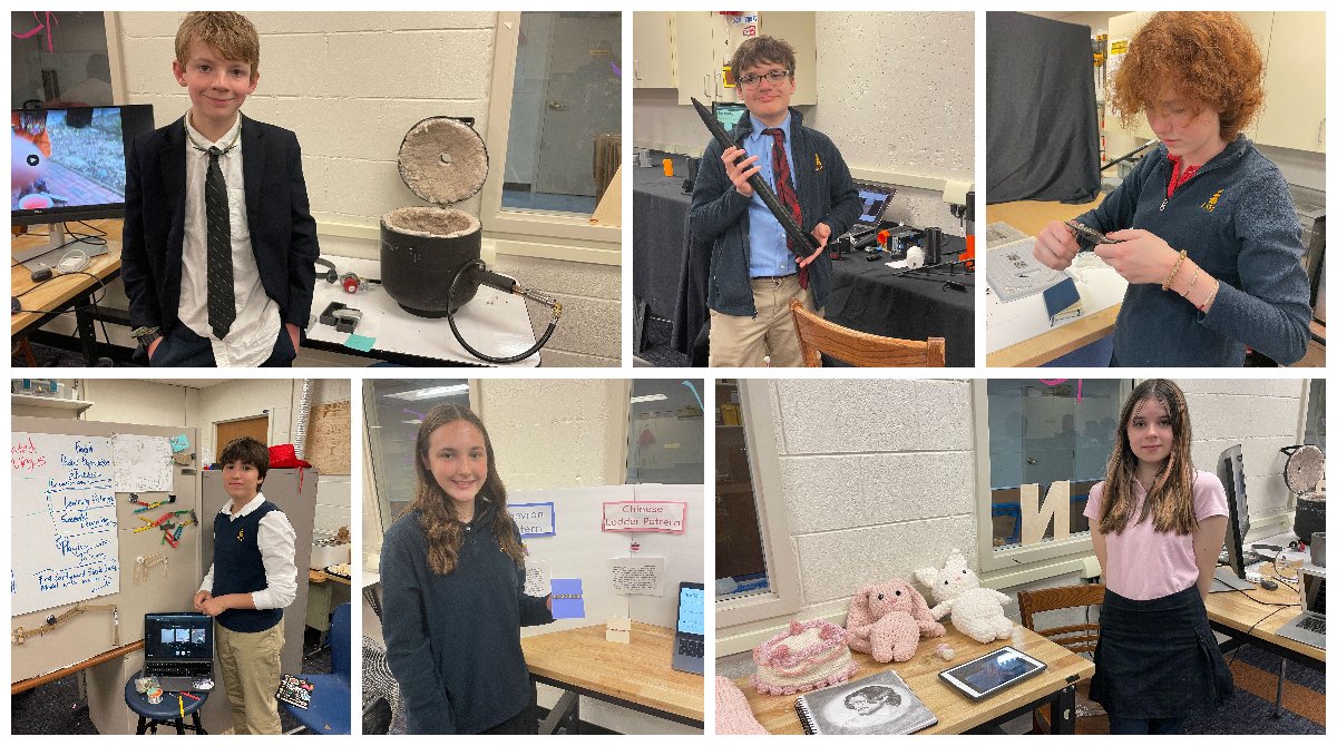 Eighth-grade students enthusiastically shared their Tower Projects today. Many thanks to Mr. Gagnier, who provided the support, guidance, and expertise for this amazing work to take place. Great job, everyone! @usmsocial #usmfac