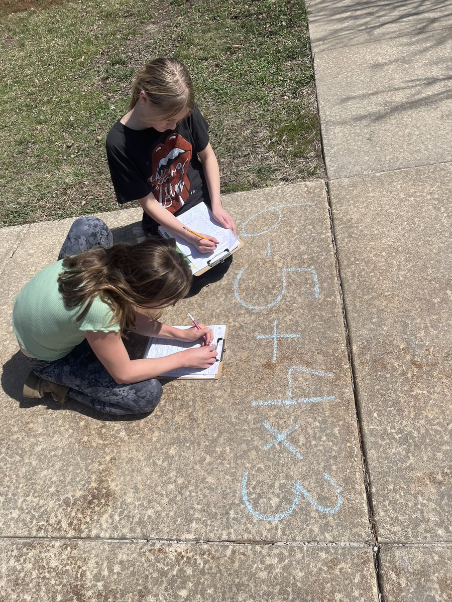 Enjoyed practicing Order of Operations outside in this beautiful weather! 😎😍☀️ <a href="/brooke_holm/">Brooke Mang</a> <a href="/115yis/">Yorkville Intermediate School</a>