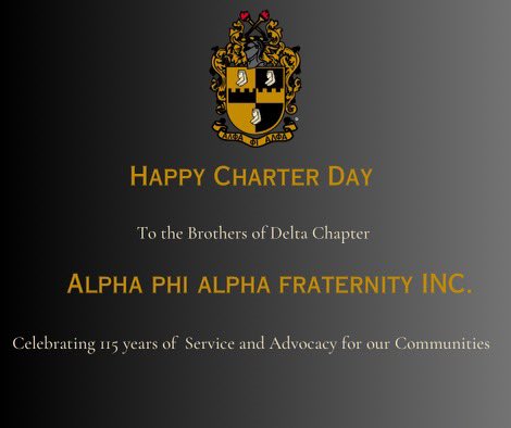 HTAlphas's tweet image. Happy Charter Day to THE greatest chapter of Alpha Phi Alpha Fraternity Incorporated. The name speaks for itself.  #Since1908 #AlphaPhiAlpha #HT #AΦΑ #DC #Hustontillotson