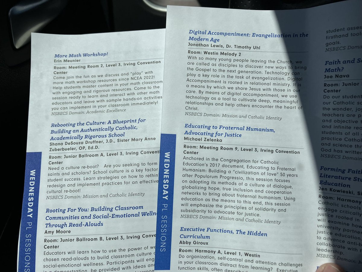 James_JohnT's tweet photo. It’s great to see two of my doctoral students -Shana DeSouza Druffner and Michael Zalenka presenting at two different sessions at the NCEA convention.
The ONLY negative is that I can’t see either of them because they are the same time as mine!
#NCEA2023 #slu_soe https://t.co/x6wWqevARs