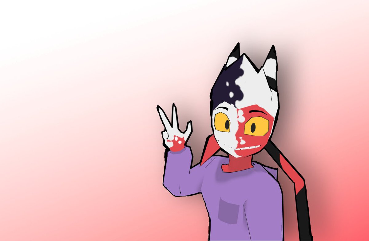 ChanopsT's tweet image. a commission I made for @MilkyVR based on his #helluvaboss oc it was fun working on something out of my normal style