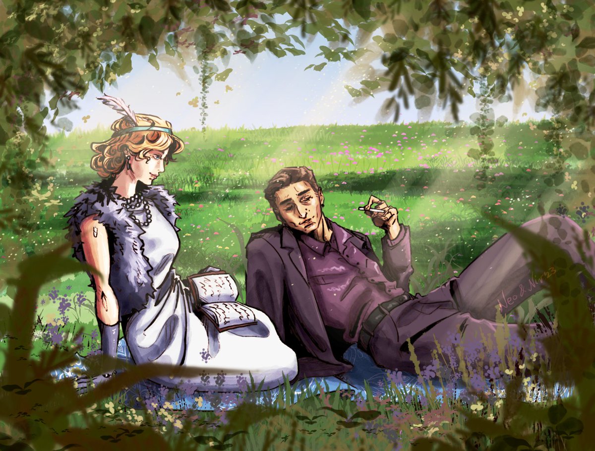 Nivbird's tweet photo. In their world of entertainment, appearances are everything. Arcadia and Yakov are just coworkers #dvrp๐ณ
Collab with @sleepyjuh, he did the lines, I did the character colors and bg meadow https://t.co/wO5xWuraXh