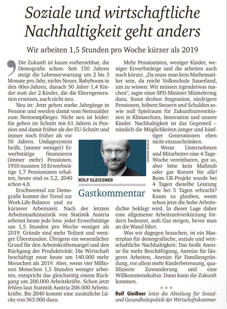 Astreine Analysen sind immer eine gute Handlungsanleitung, danke an ⁦<a href="/GleiRolf/">Rolf Gleißner</a>⁩ für den kleinen reminder. Ich hoffe, es lesen viele und eine Mehrheit freundet sich mit der Realität auch an.