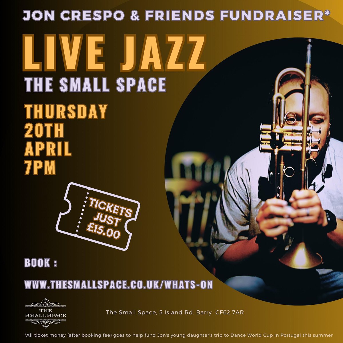 6 tickets left - come on out! 
thesmallapace.co.uk/whats-on