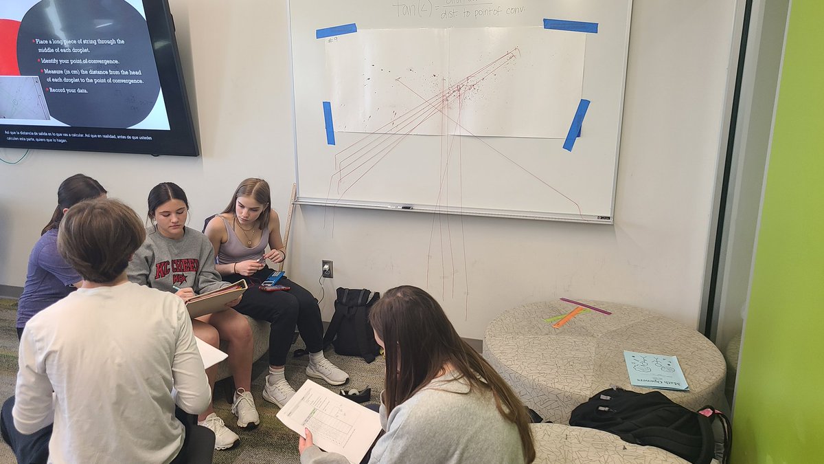 KHeintzelmanOW's tweet photo. Today we are working on a blood stain lab in Geometry. Talk about real world applications!! #RealWorldGeometry @OlatheWestOwls @OWNovacekOWLS @MaBlackOW https://t.co/5fwWF07rkM