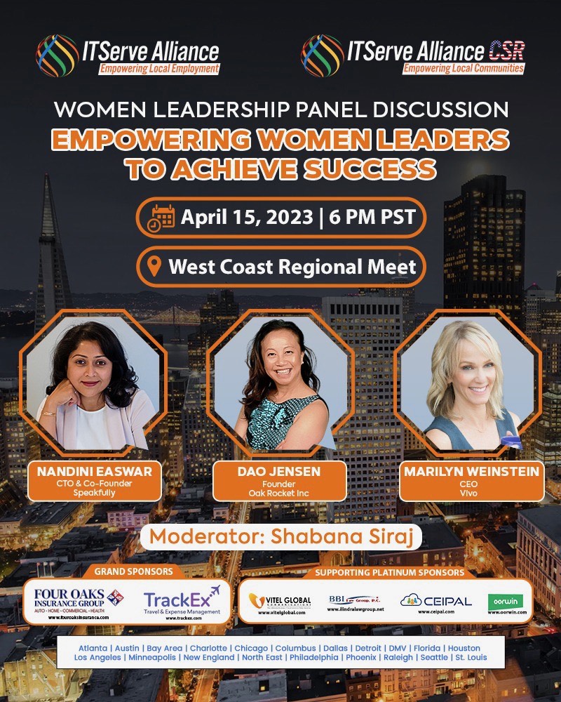 DaoOakRocket's tweet photo. Don't miss the upcoming Women's Leadership Discussion on April 15th! Join us for an empowering &amp; insightful conversation on the importance of women in leadership roles. Register now! 

👉 Click here to register: https://t.co/yZHvGfPaxd

#WomenLeaders #ITServeAlliance #OakRocket https://t.co/aVfDmurNXD