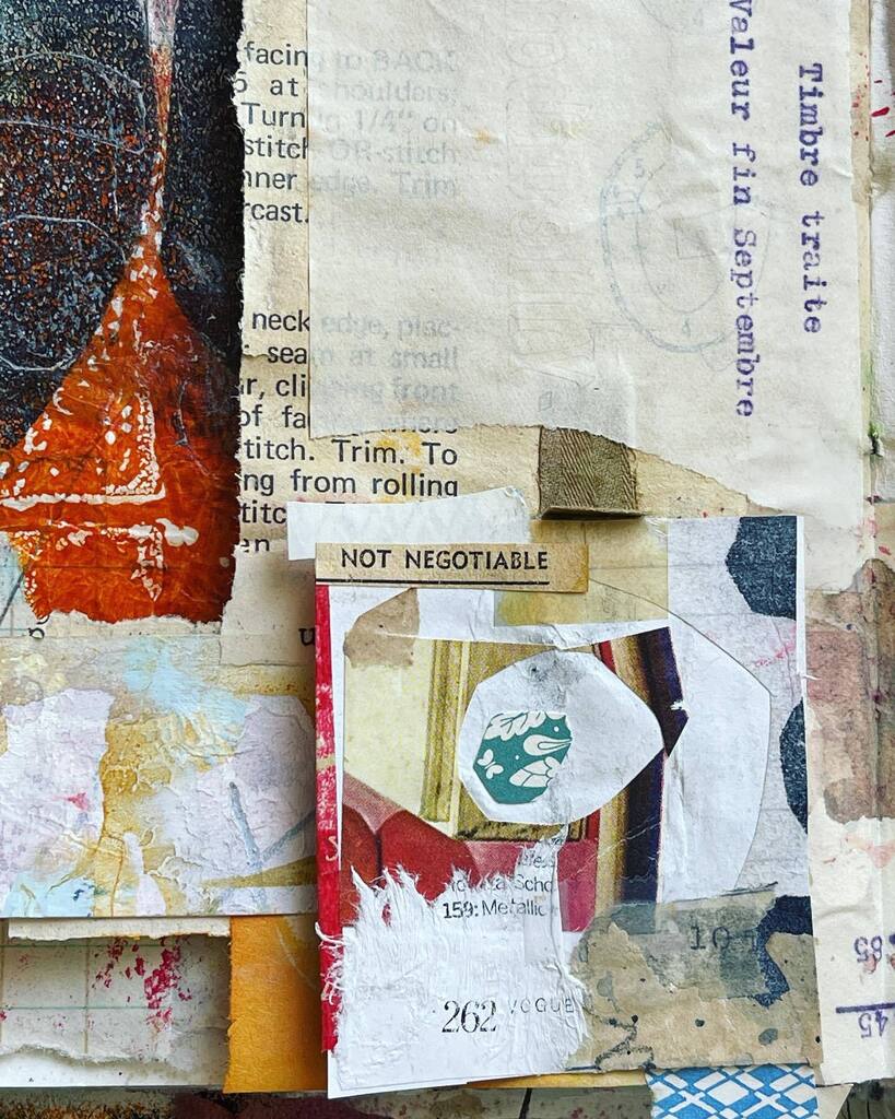 ebodygirle's tweet photo. Sometimes things are simply non negotiable. Mixing papers for days.
#artjournal #artjournalpages #paperbits #foundwords #madepapers #collagelove #letitbeimperfect #createmakeshare #myhappyplace #alteredstatesstudio #creative https://t.co/0qhBIvb10n https://t.co/1VkWeLDonZ