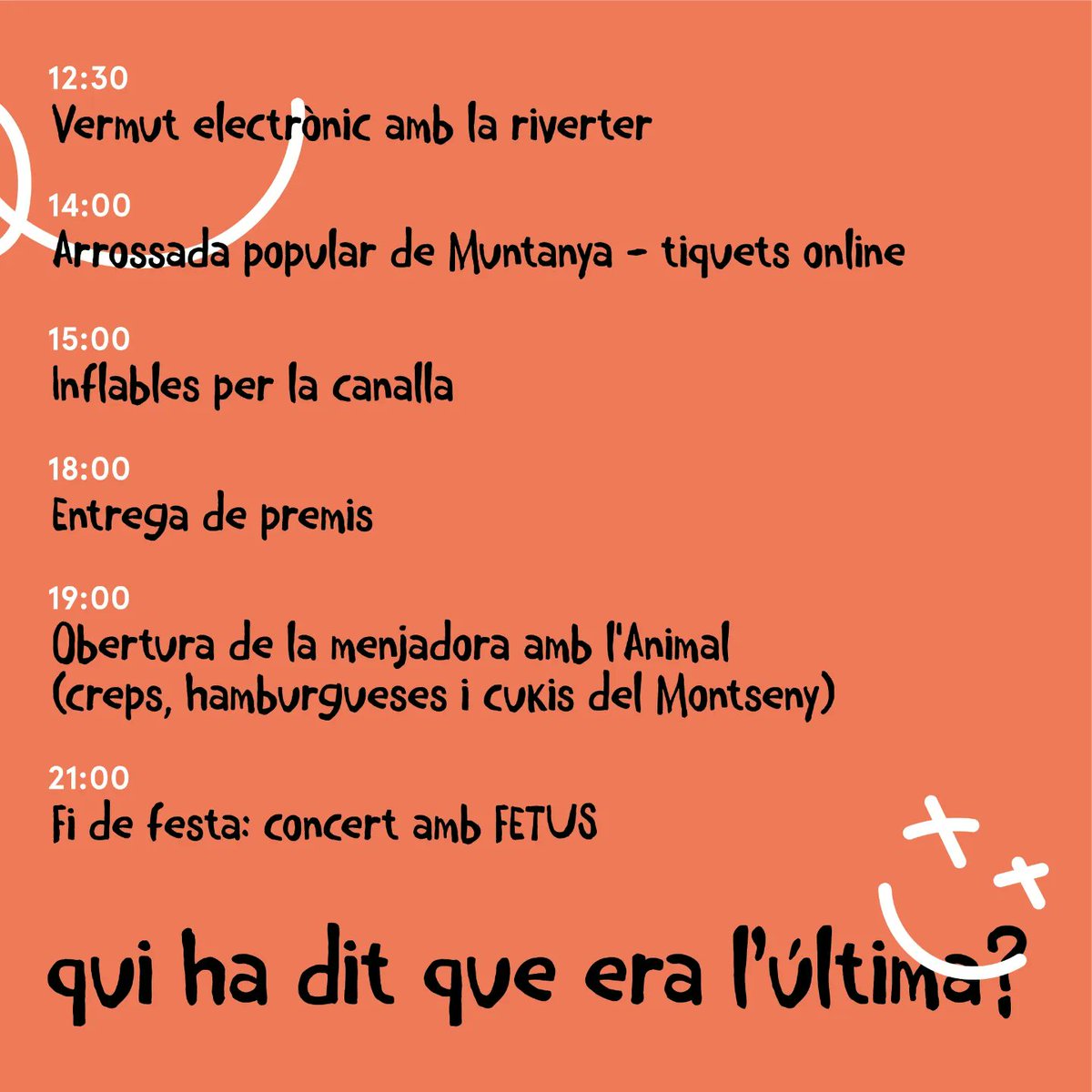 pcdmatxos's tweet photo. Matxos és molt més!
I dit aquest eslògan barat de poble de la Costa Brava, us deixem l'agenda del cap de setmana! https://t.co/HqpS9FLG2Q
