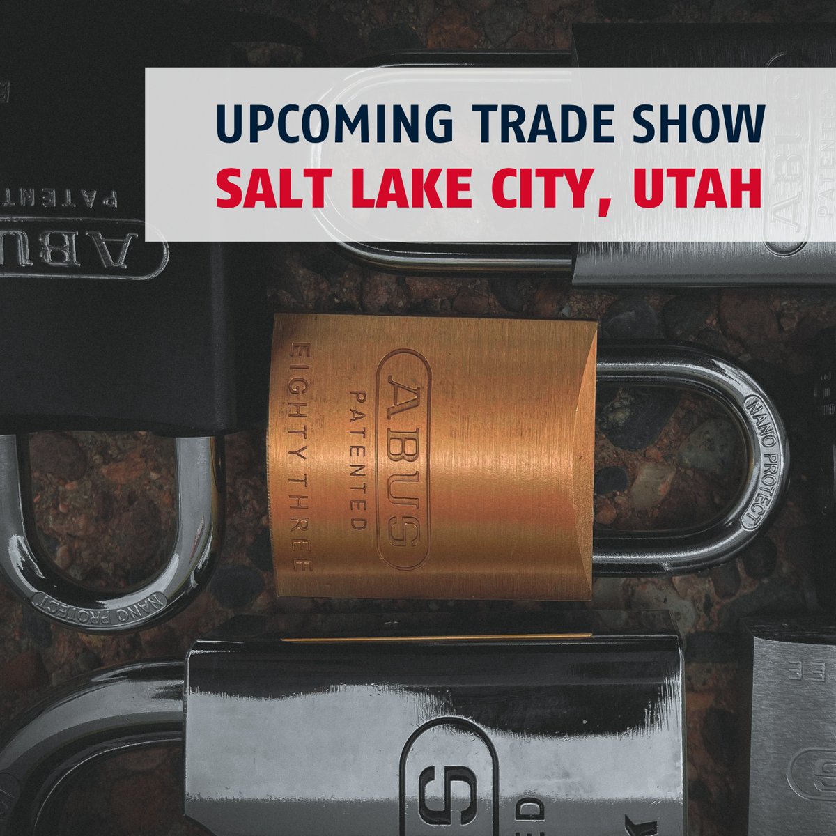 Attention to all security professionals! ABUS will be present at the upcoming Utah show hosted by IML Security Supply. Come join us for a discussion on how we have been enhancing security since 1924, and don't forget to take advantage of the free giveaways available at our booth.