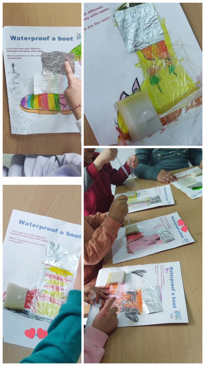 suzmerr's tweet photo. Pürüzlü/pürüzsüz, sert/yumuşak, mat/parlak kavramlarını pekiştirdik. Suyu emen suyu emmeyen maddeleri deney yaparak öğrendik. Su geçirmezliğine göre maddeleri grupladık. @HarusemHarran @hrumedya @UrfaValiligi @sanliurfammem63 @HaliliyeMem @SanliurfaBilsem https://t.co/isIRLkSmL3