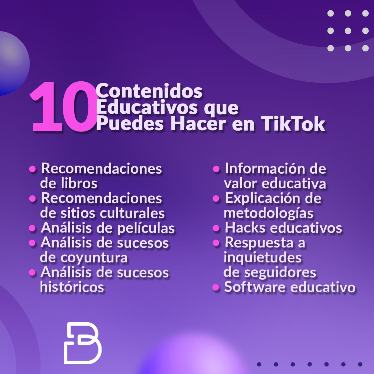 josuelugo's tweet photo. Performa tik tok con contenidos educativos. Aquí algunas opciones para crear. #tiktok #educacion #redessociales https://t.co/KtNyjflbPr