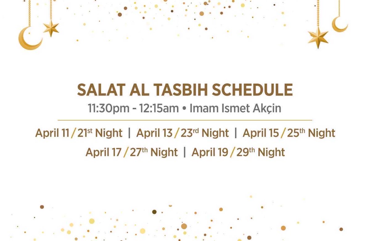 Qiyam Al-Layl Schedule | Iftar and Suhoor Sponsorship - mailchi.mp/isb/qiyam-al-l…