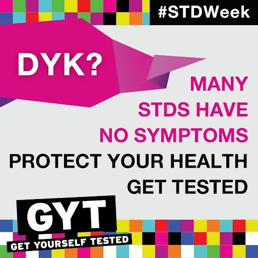 OKCIndianClinic's tweet photo. Many STDs don’t cause any symptoms, so the only way to know your status for sure is to get tested. Patients can contact their medical care team for testing at (405) 948-4900. #STDWeek #SexualHealth #NativeHealth https://t.co/RLzfNLSfMt
