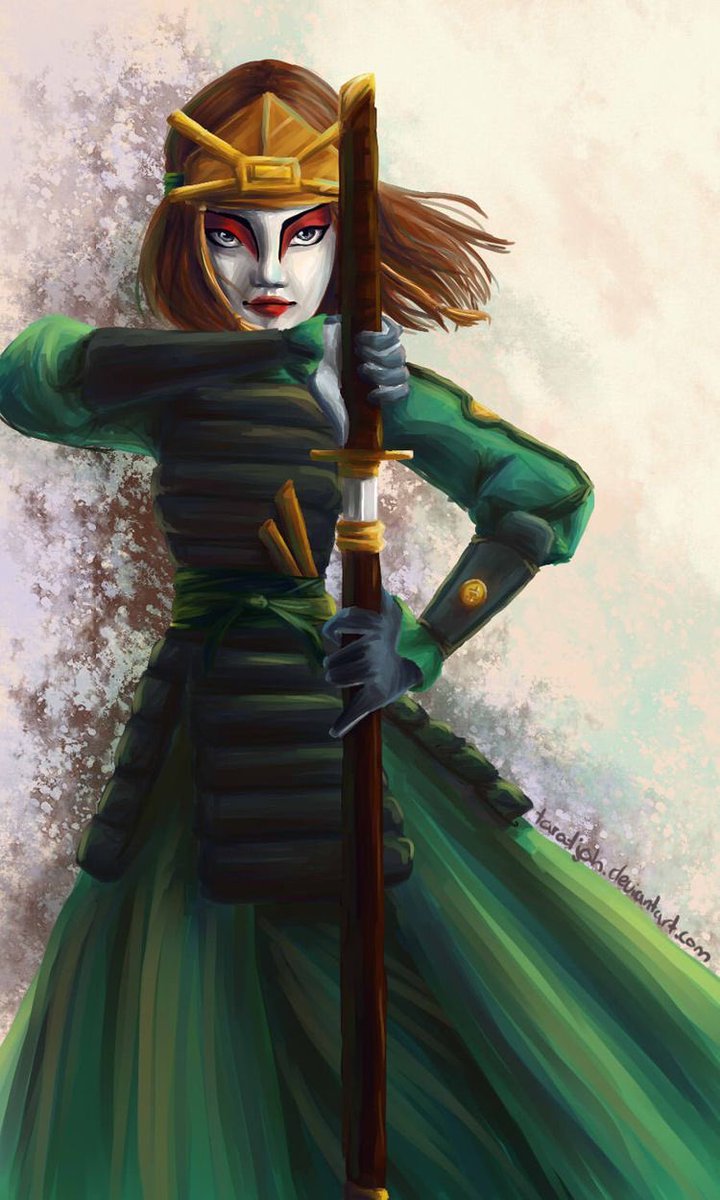 Grasshopper0913's tweet photo. Finally listening to the #bravingtheelements podcast with @dantebasco and @janetvarney and as much as I love the benders, Jennie Kwan/Suki will always be my favourite character. #ATLA #KyoshiWarrior #AvatarKyoshi #LastAirbender https://t.co/VtZ19sHgpK