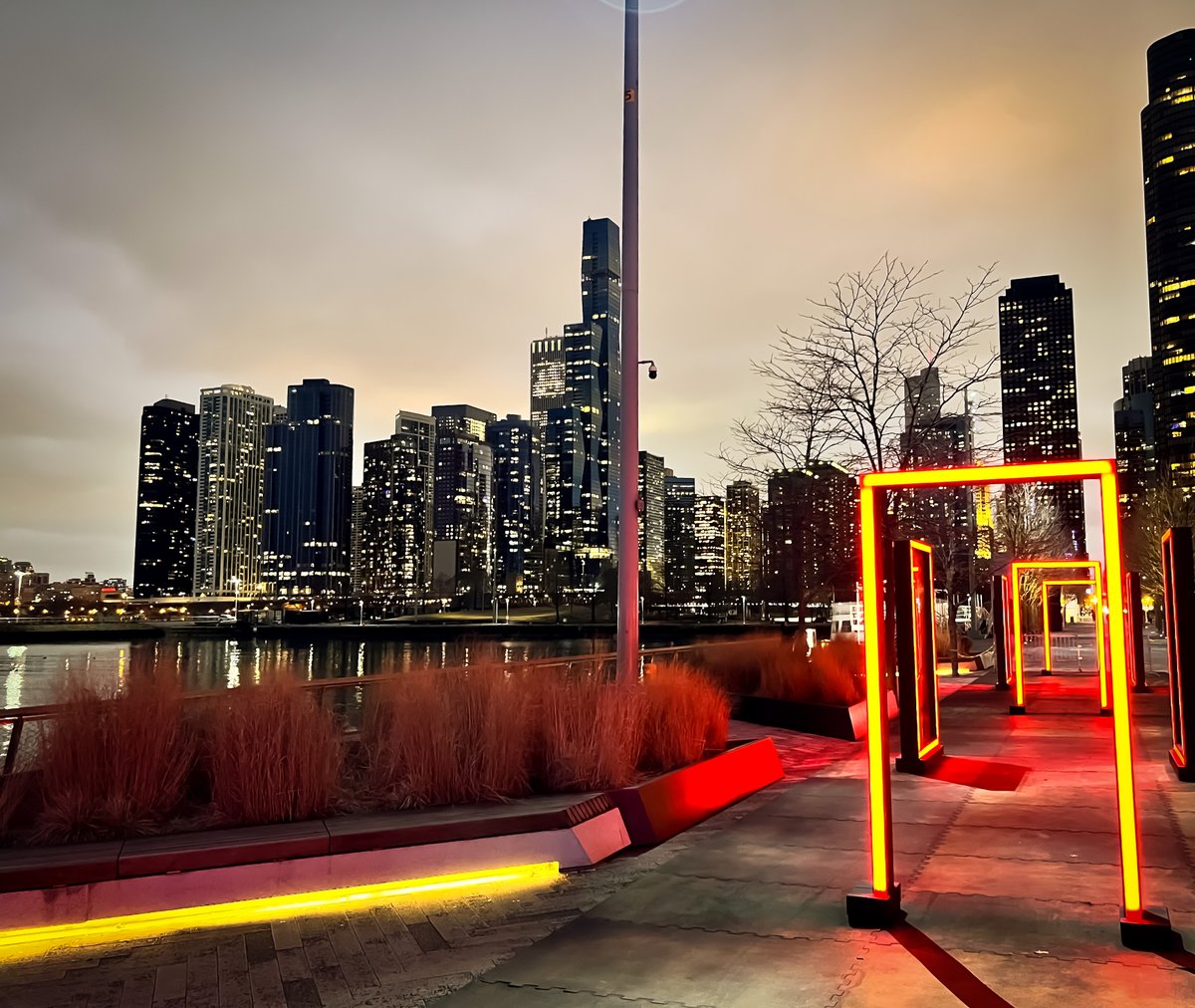 This is the last week to see #SOLSTICE by @IregularStudio at @NavyPier in #Chicago. A few generous workers and I will be there next Monday morning to take it down. Don't say I didn't warn you. #Installation #InstallationArt #MultimediaArt #Lights #InteractiveArt #PublicSpace