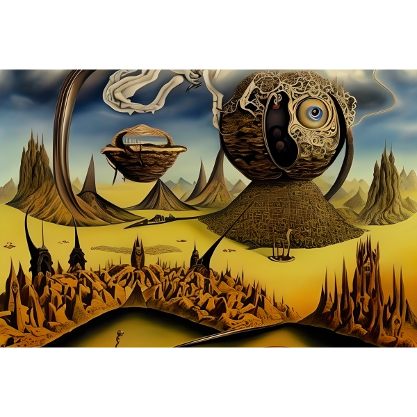 SyntheticDali's tweet photo. Four new surreal images created for the Synthetic Dali Art Project. #AIart #AIArtwork #SyntheticDali #surrealism #surrealart #darksurrealism #digitalart #stablediffusion  2023-04-11 https://t.co/zfO8ejEBTZ