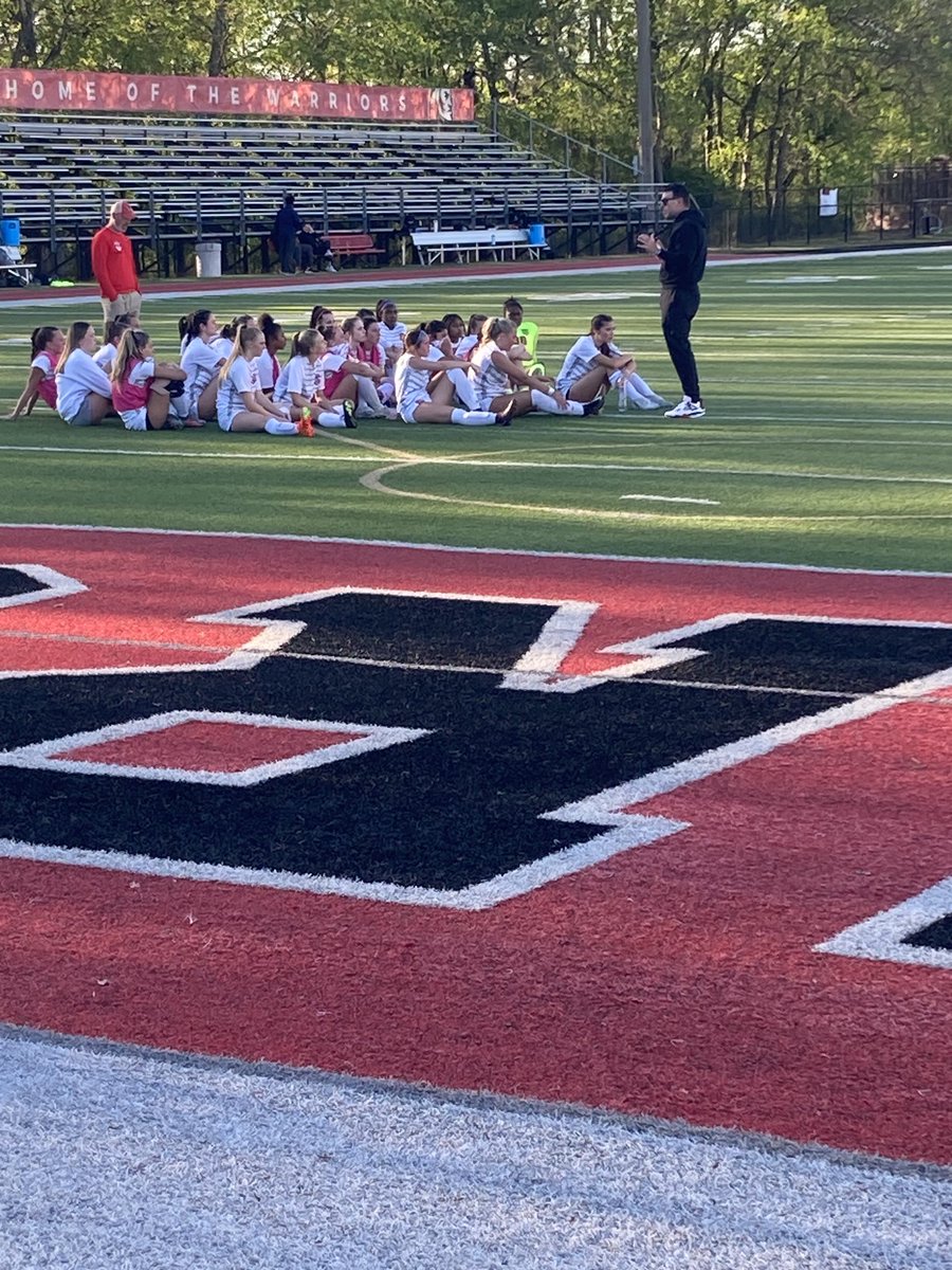 Lady Eagles Soccer up 1-0 at half, over Cherokee in a 1st round road soccer state playoff! #Mpire23⚽️🦅🔥
