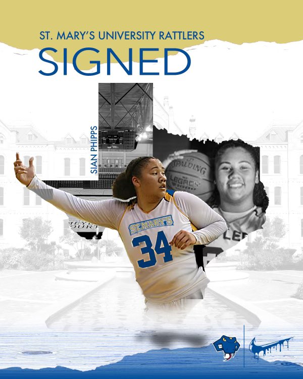 Please help us welcome Sian Phipps to the Rattler Family!! We are so excited for her future at StMU and to see her play in the Gold and Blue!! 🏀🐍💛💙 #stmuwbb #fangsout