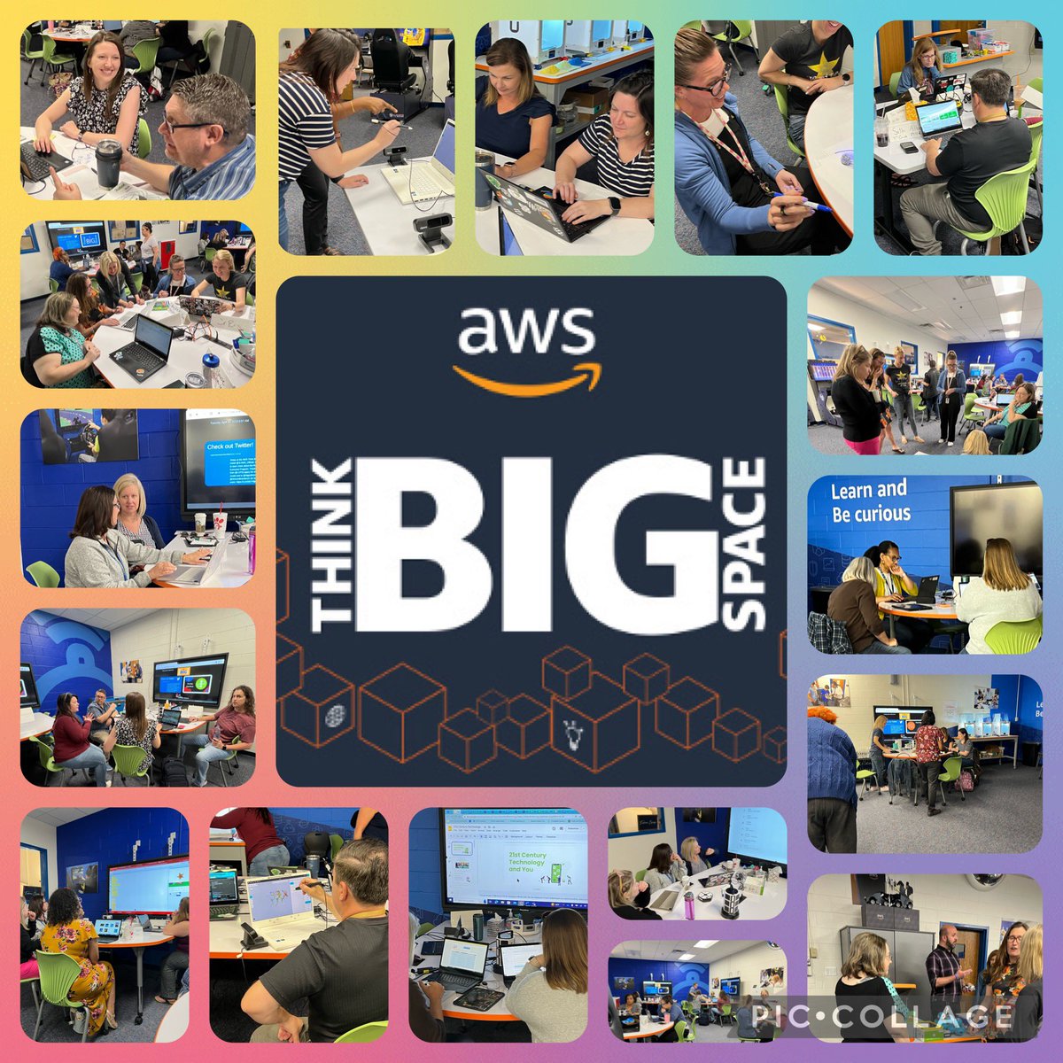 Our April Make &amp; Take sessions today at the AWS Think Big Space located  <a href="/JLSMS_Official/">JL Simpson MS</a> were a huge success! Educators from all over <a href="/LCPSOfficial/">LCPS News</a> spent time building CS integrated lesson plans and resources while learning about tools and programs available at their school.