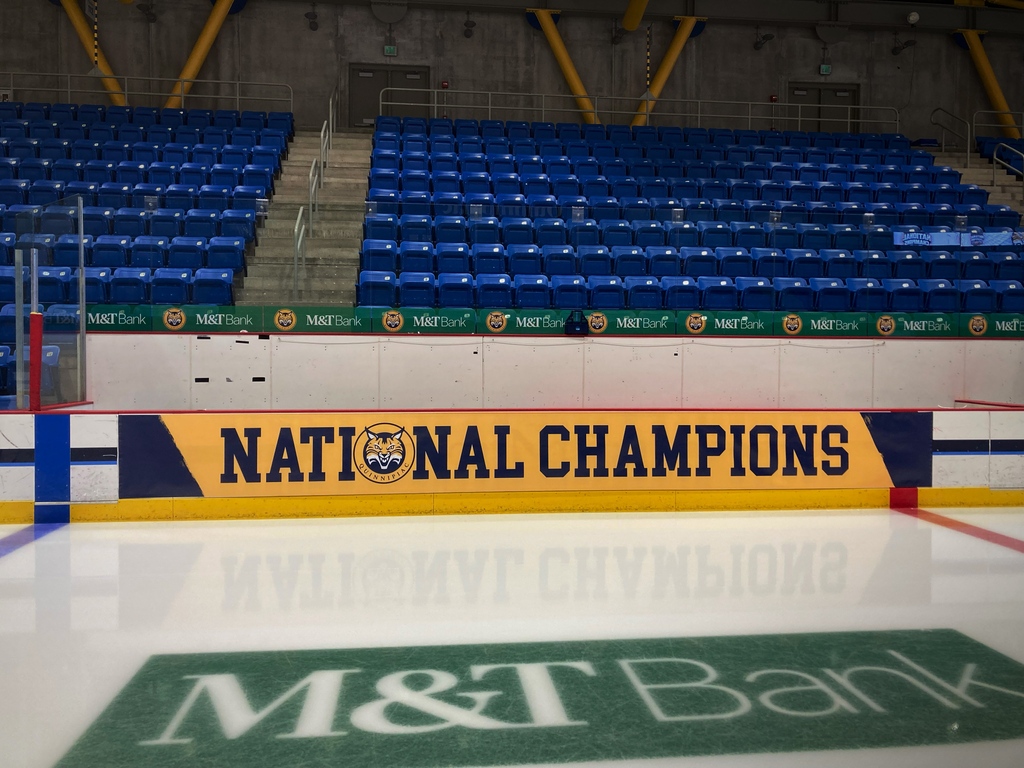 NationalSignCT's tweet image. National Sign would like to congratulate @QU_MIH on winning their first national championship🏆 in program history!

We were thrilled to produce the banners &amp;amp; window decals for your championship rally &amp;amp; celebration last night. 

#wehandleitall #nationalsignct #BobcatNation