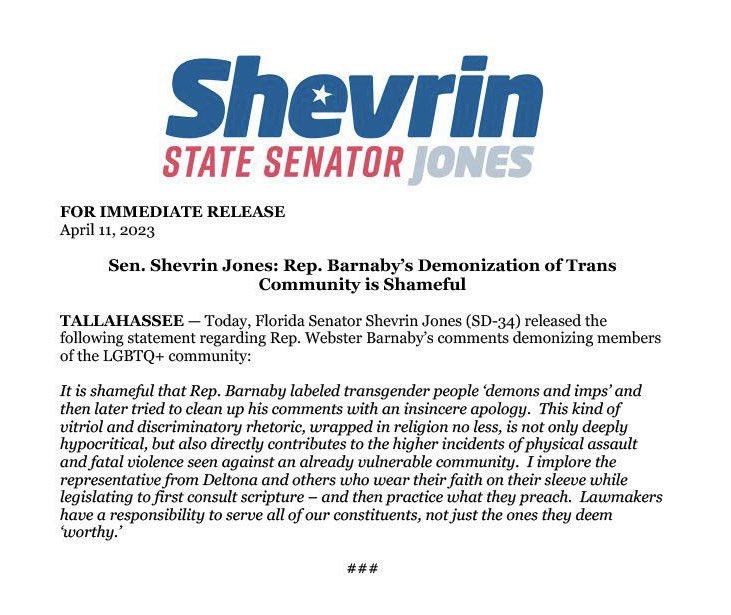 ShevrinJones's tweet photo. Lawmakers have a responsibility to serve all of our constituents, not just the ones they deem ‘worthy.’” https://t.co/tcKU65hvGG