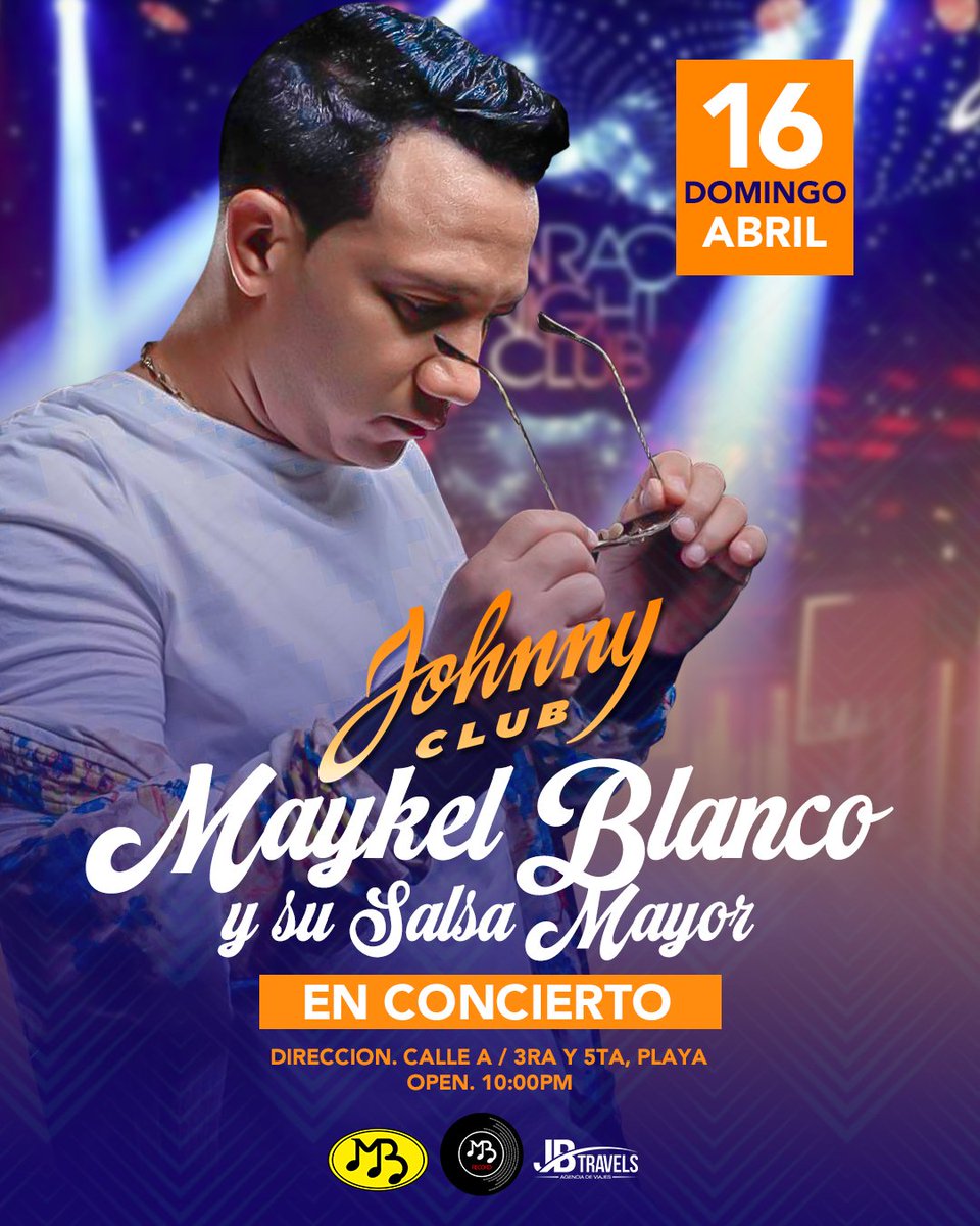 maykelblancomb's tweet photo. Este #Domingo  16 de Abril los esperamos en  @el_johnny_club a partir de las 10:00PM💃🕺🇨🇺 https://t.co/lO5KlB8u4d