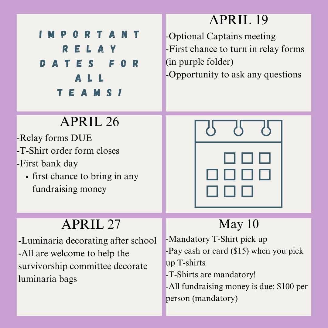 dates to know! please dm our twitter on instagram if you have any questions!! start fundraising!