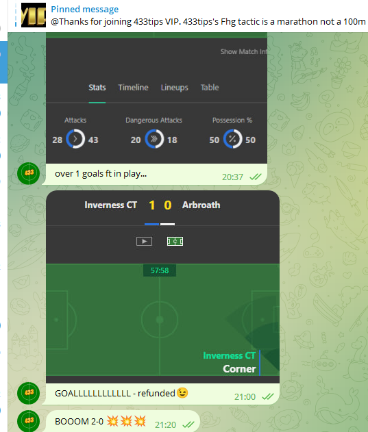 football433tips's tweet photo. BOOM 2-0 another winner @ VIP channel
Don't want to miss VIP ๐ https://t.co/D80fvh9U2M
#inplay #consistentwinner https://t.co/rSmMa3EC0P