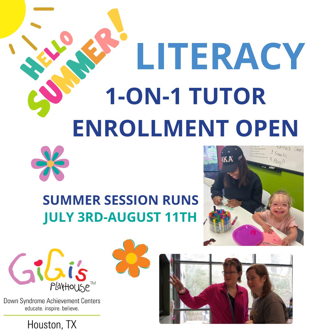 GiGis_Play_Hou's tweet image. We are looking for summer literacy tutors! Whether you have a background in education or not, we provide all training and resources! This 6 week tutoring session gives us a chance to keep up the math and literacy skills of our... gigisplayhouse.org/houston/one-on…
#Houstontutors