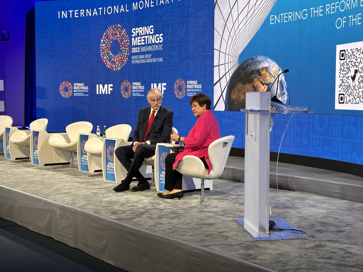 BrettonWoodsCom's tweet photo. Why are new man-made problems taking away our resources, and “where are the women to solve them?” asks @KGeorgieva at #BWCAM23 https://t.co/n9RC6idA0k https://t.co/lwmVfNYSgC