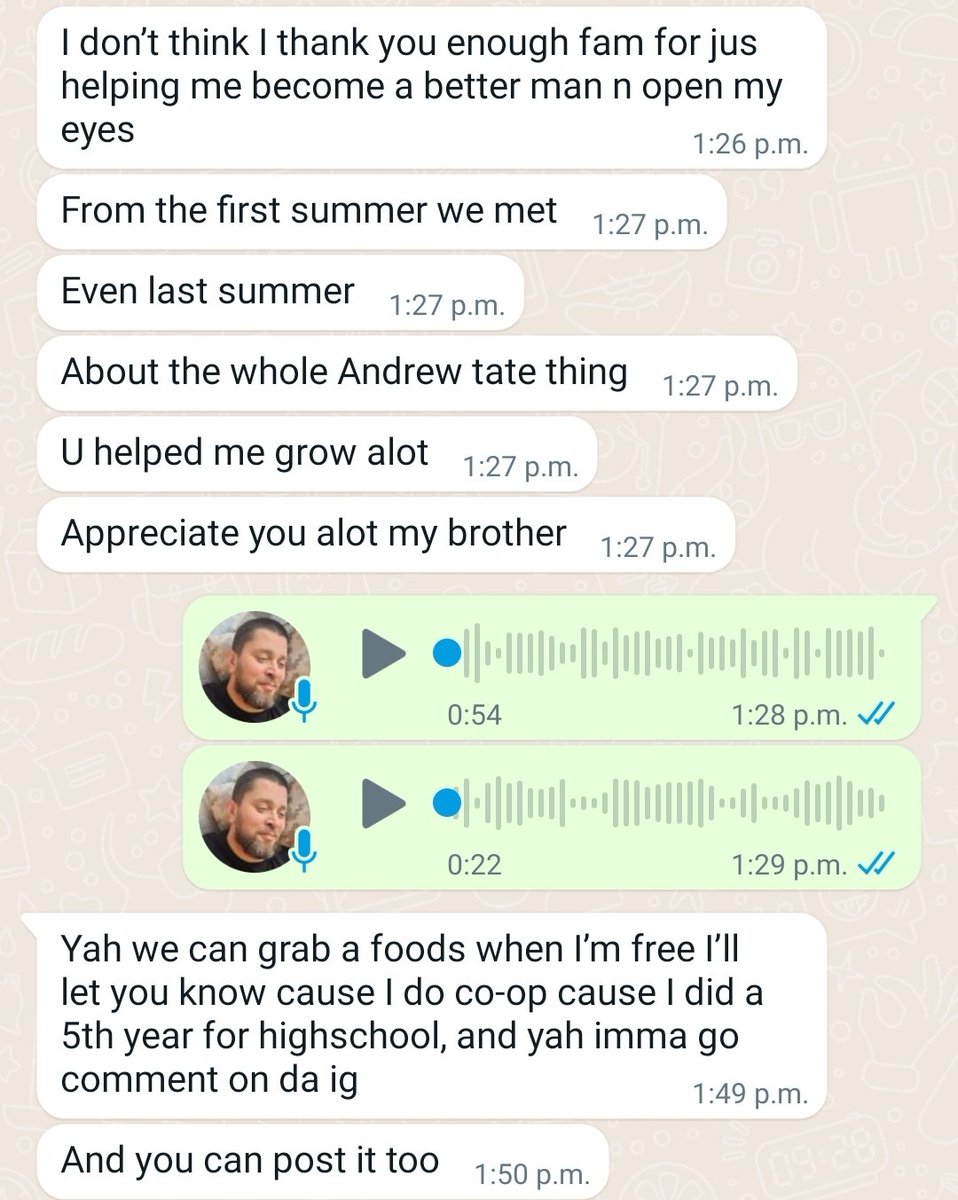 EducatorsOnemic's tweet photo. A key part of our work is dismantling #toxicmasculinity particularly in the hood as that is where our heart is.  This was a message from one of the young Kings who had been a part our leadership programs.  Our founder @spinelpoeta invested time in this brother and it's paying off https://t.co/6MEZzZIa8h