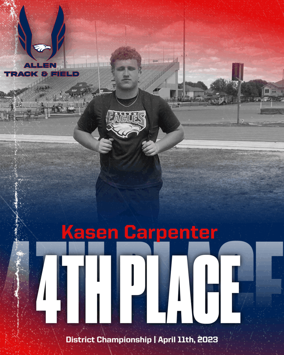AllenTrack's tweet photo. Discus District Area Qualifier 

@kasen_carpenter https://t.co/NNCMXzbSf5