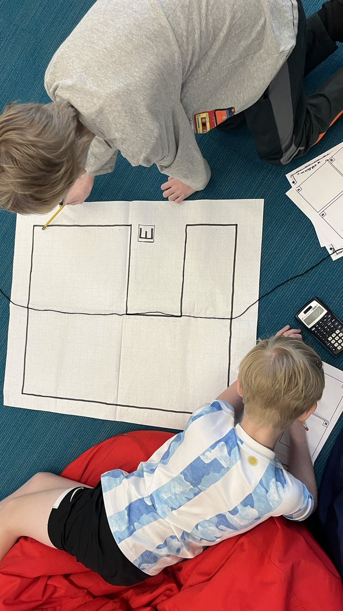 MisterNeidert's tweet photo. Using yarn and big polygons to study area of compound shapes… what other activities do you do in your math classroom to practice this skill? @joboaler @ExploreMTBoS @OhioSchoolMath @MrValencia24 https://t.co/pDcx71KPrn
